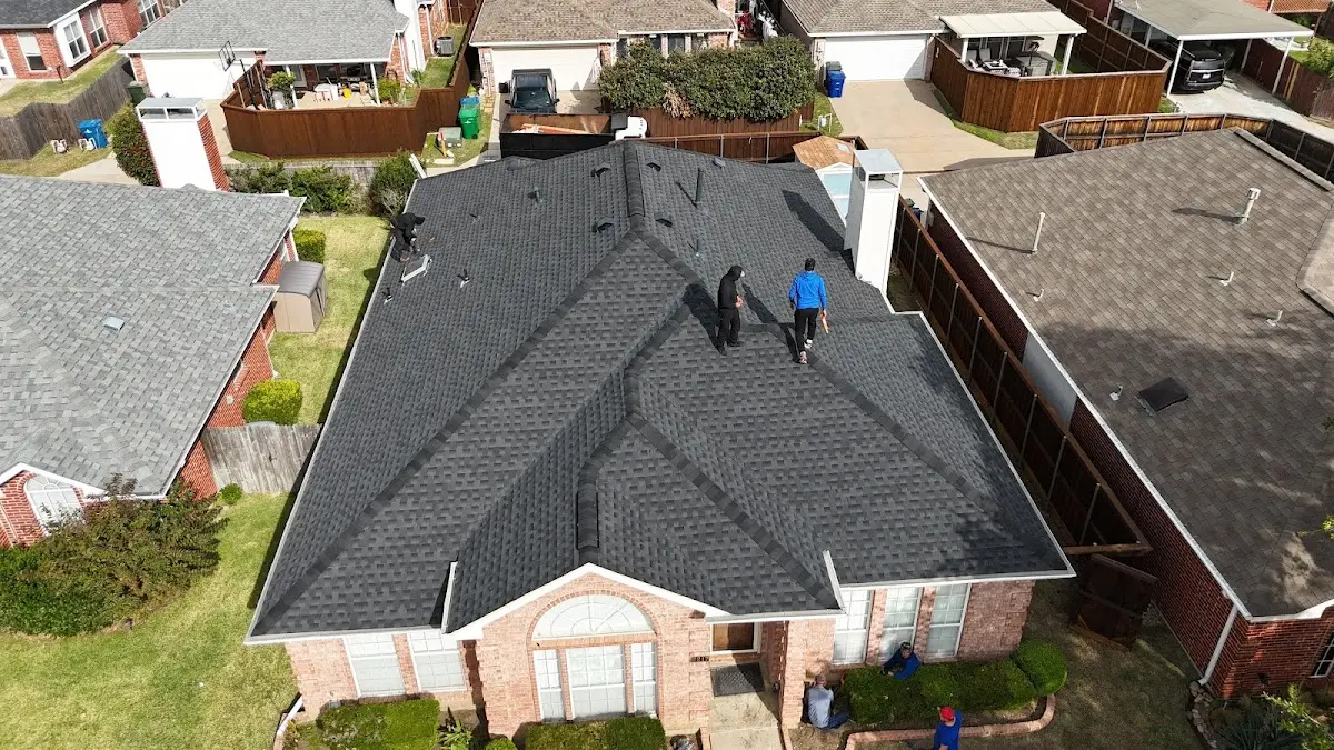 Slate & Tile Roof Repair work in progress on a McDonough property